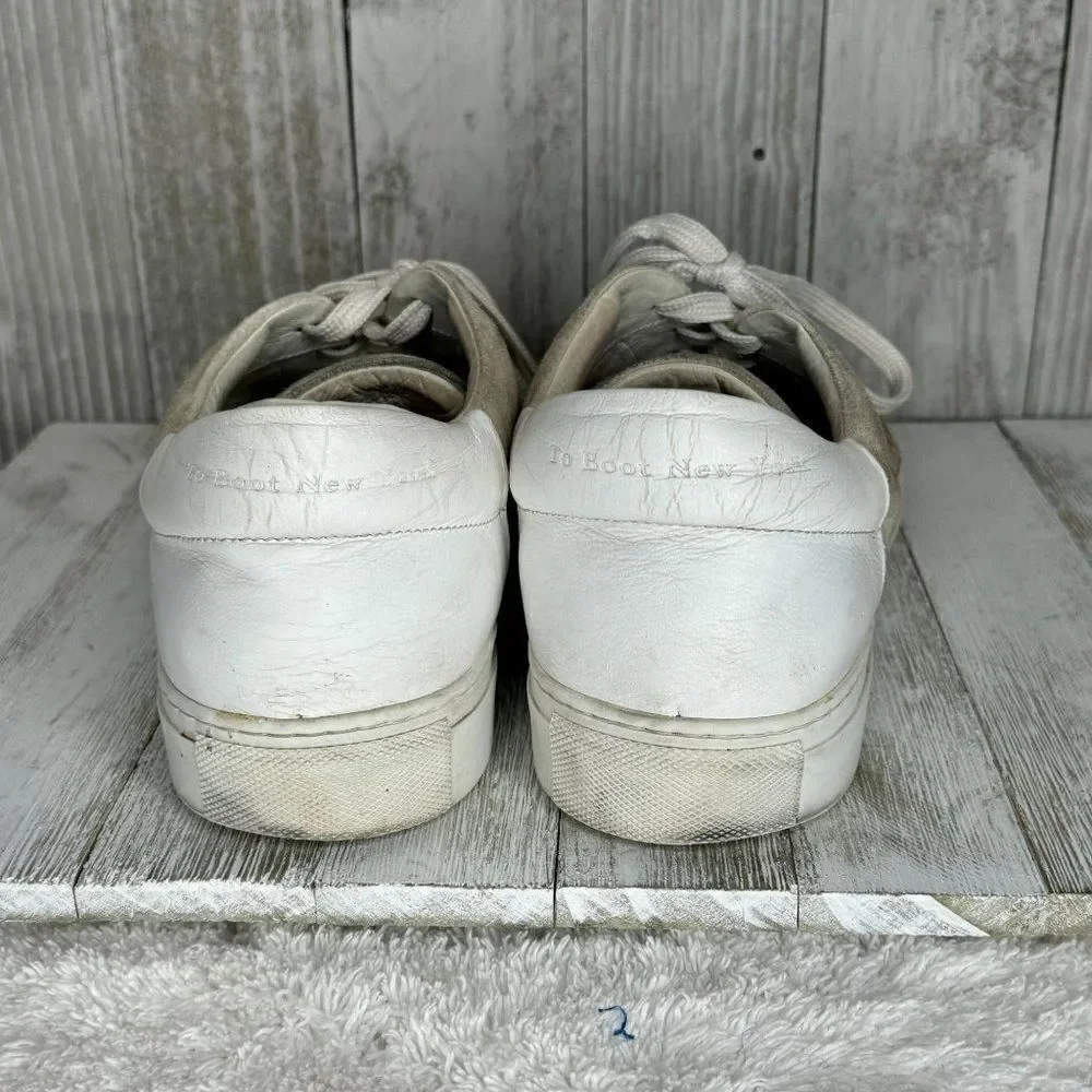 To Boot New York ADAM DERRICK Cream Suede Sneakers Mens Size 9